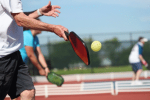 Playing pickleball is a fun and low-impact sport that helps all ages stay active and social.